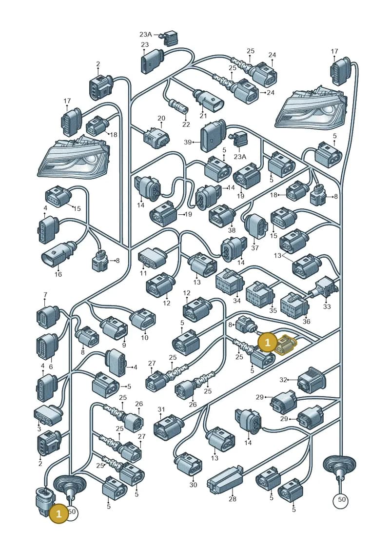 4H0973373 — Audi A8L qu. 3.0 TDI (2009-2014) diagram 696971810, position 1
