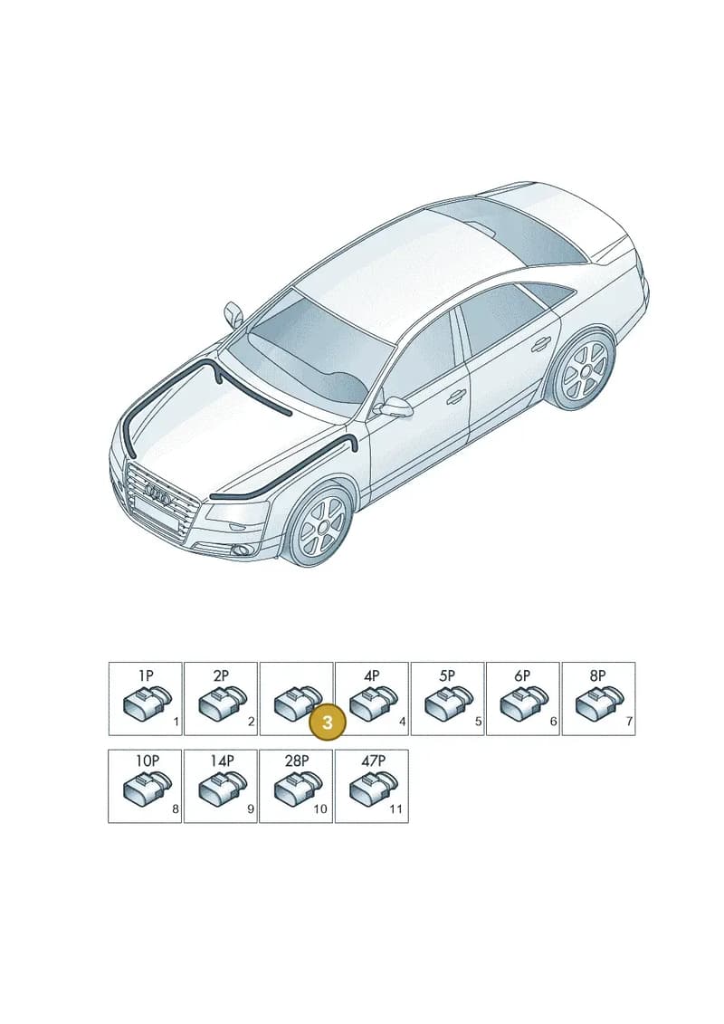 4H0973373 — Audi A8 (2013-2018) diagram 771971810, position 3
