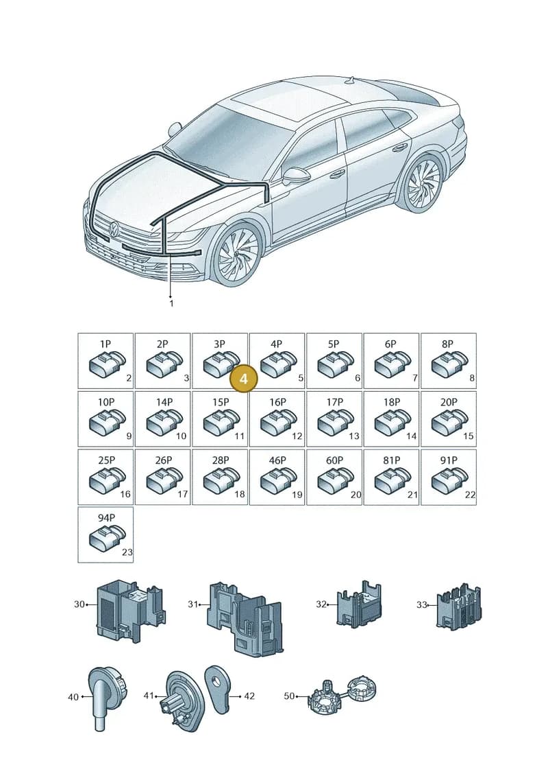 4H0973373 — Volkswagen Arteon (2017-2025) diagram 828971800, position 4