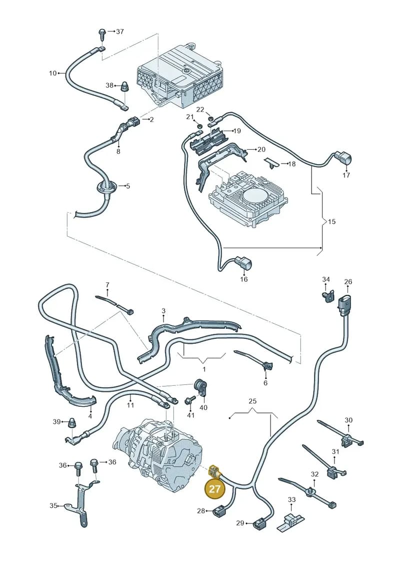 4H0973713A — Audi A3 Sportback (2019-2025) diagram 596972040, position 27