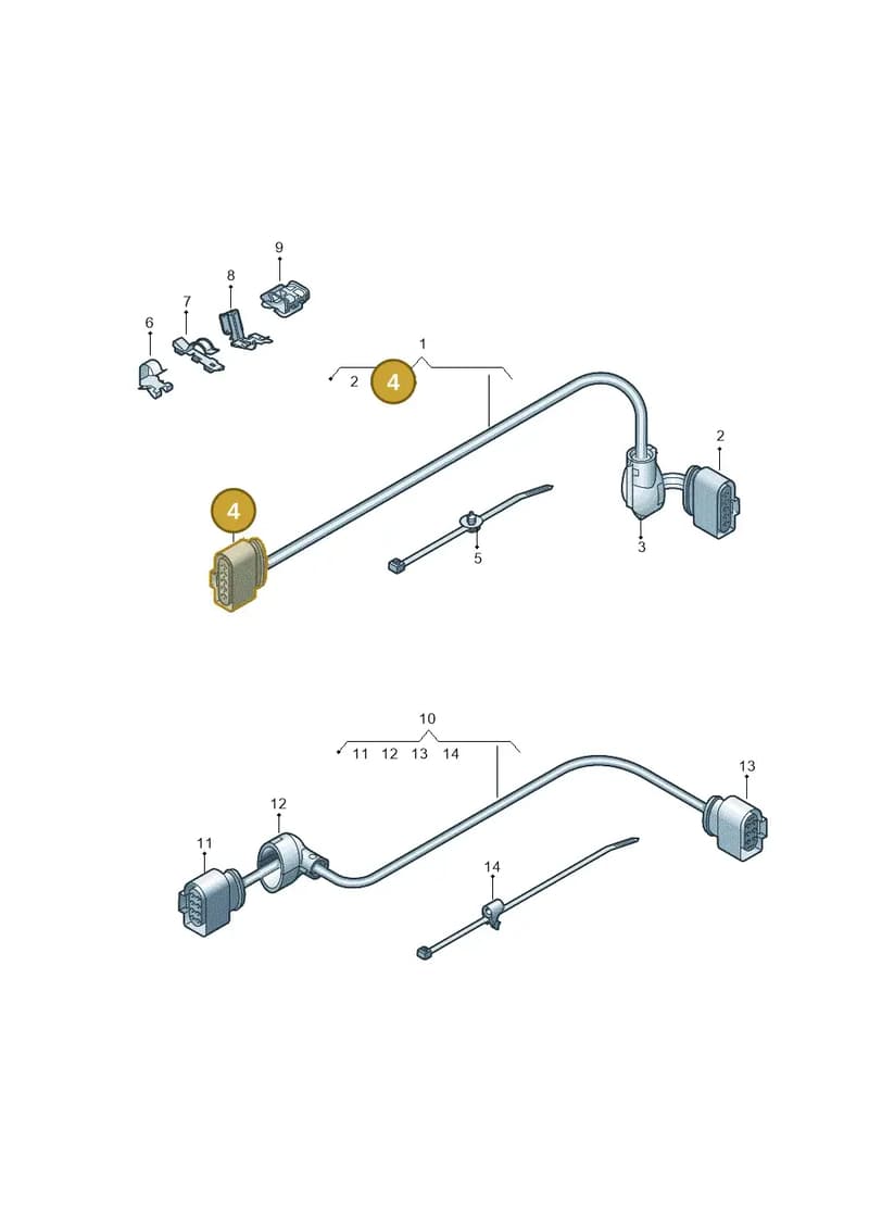 4H0973805A — Audi A3 Cabriolet (2016-2020) diagram 891972300, position 4