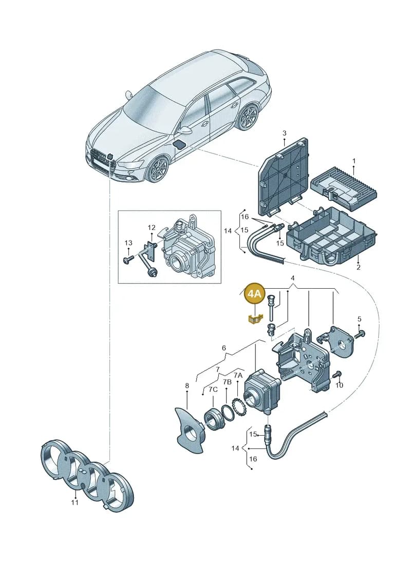 4H0980562 — Audi RS6 Avant (2013-2018) diagram 758907400, position 4A