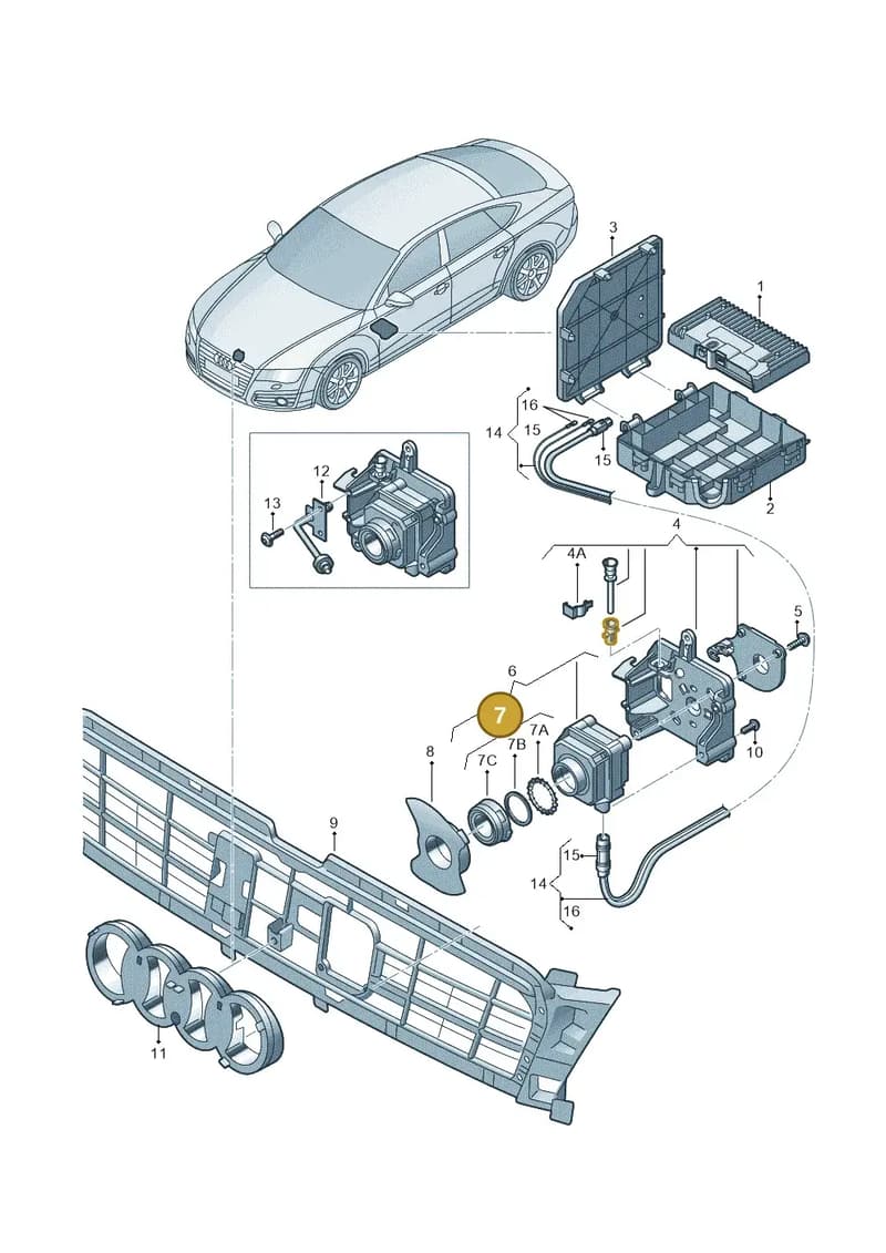 4H0998552 — Audi RS7 Sportback (2013-2018) diagram 711907410, position 7