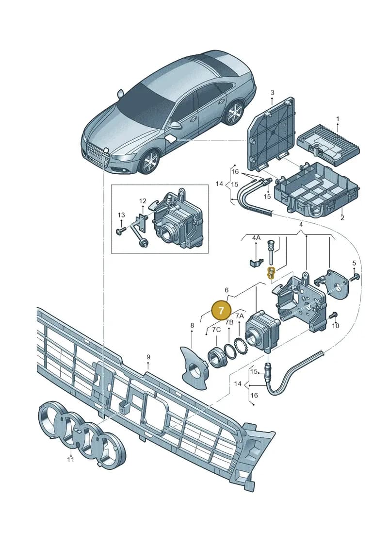 4H0998552 — Audi A6 Avant (2012-2018) diagram 717907410, position 7