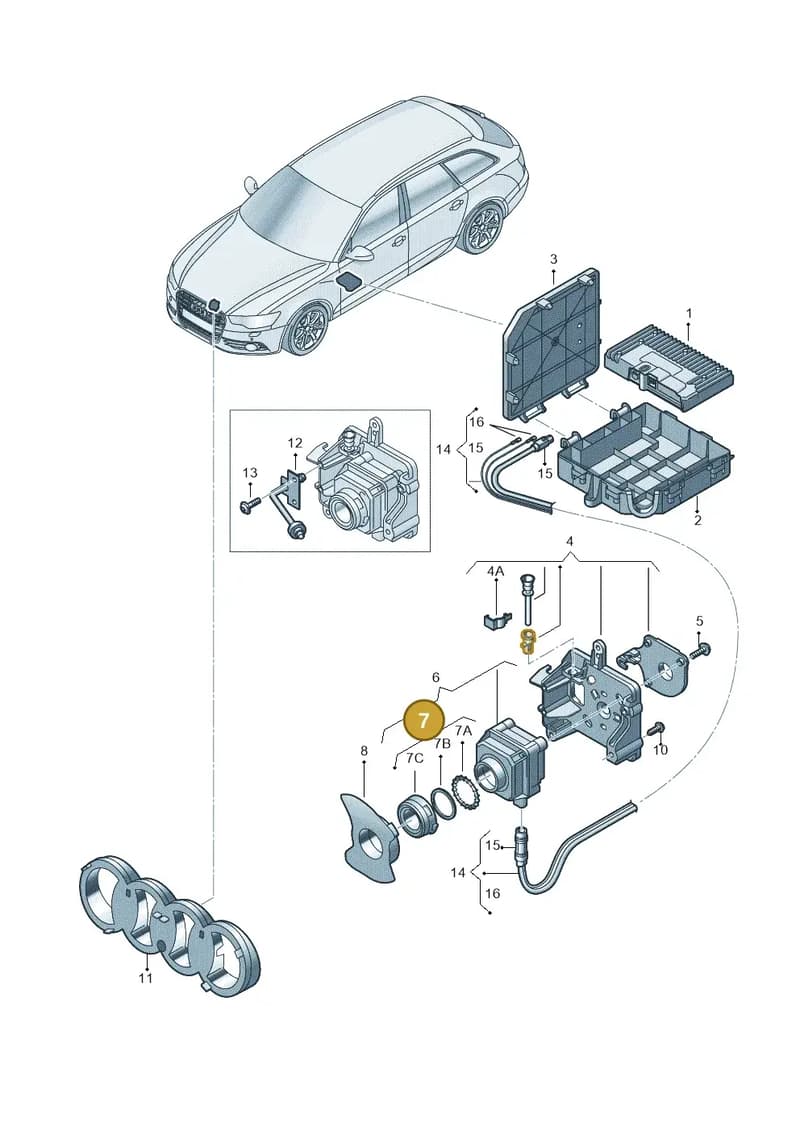 4H0998552 — Audi RS6 Avant (2013-2018) diagram 758907400, position 7
