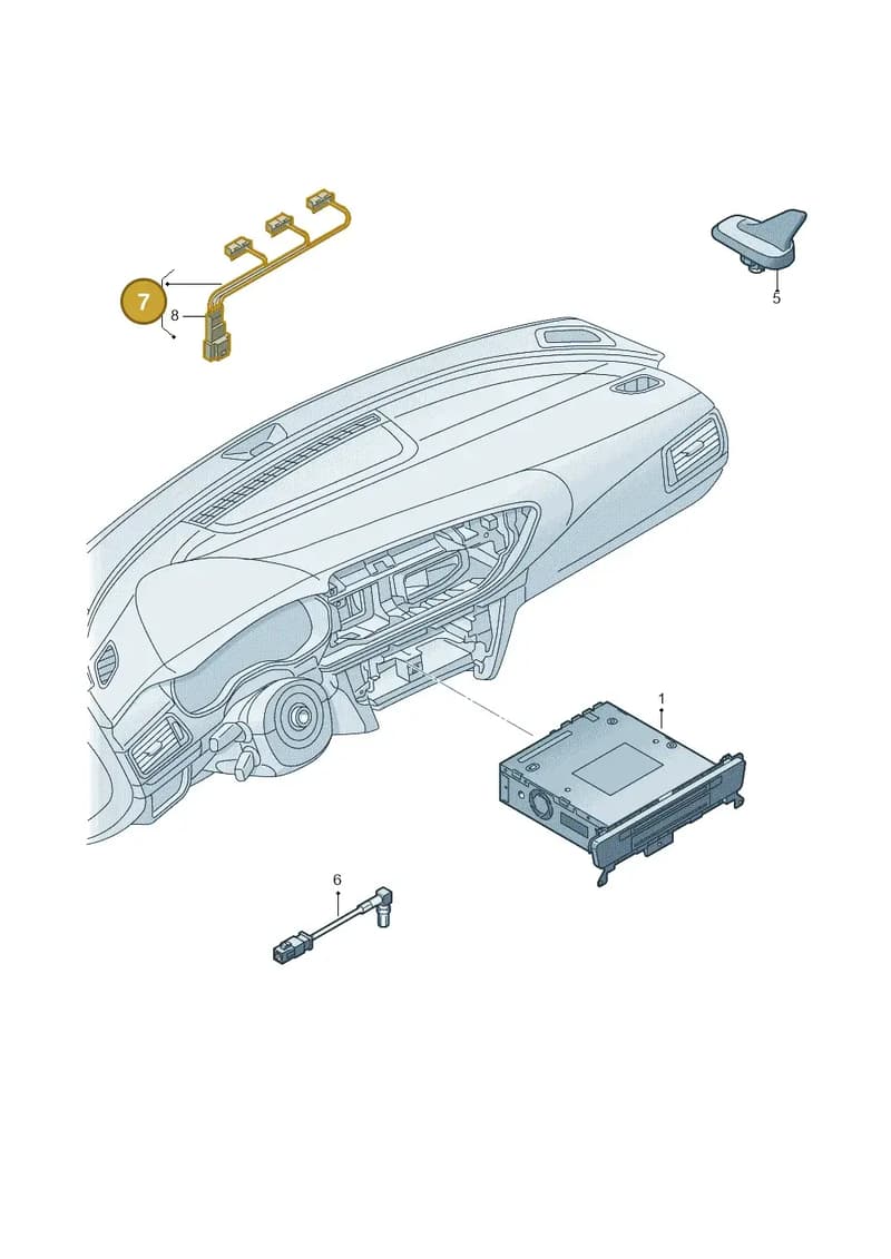4H1035712E — Audi A7 Sportback (2014-2018) diagram 788035500, position 7