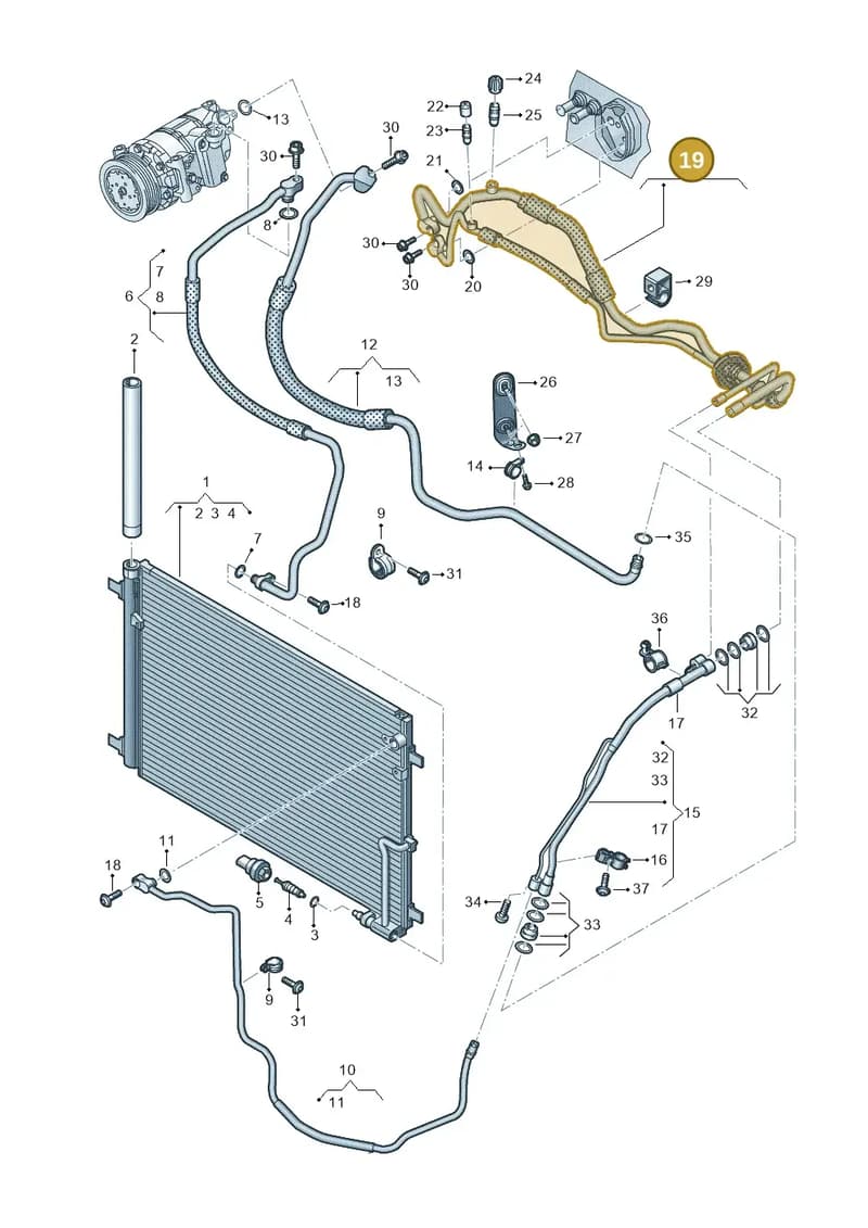4H1260713R — Audi A8 (2013-2018) diagram 771260550, position 19