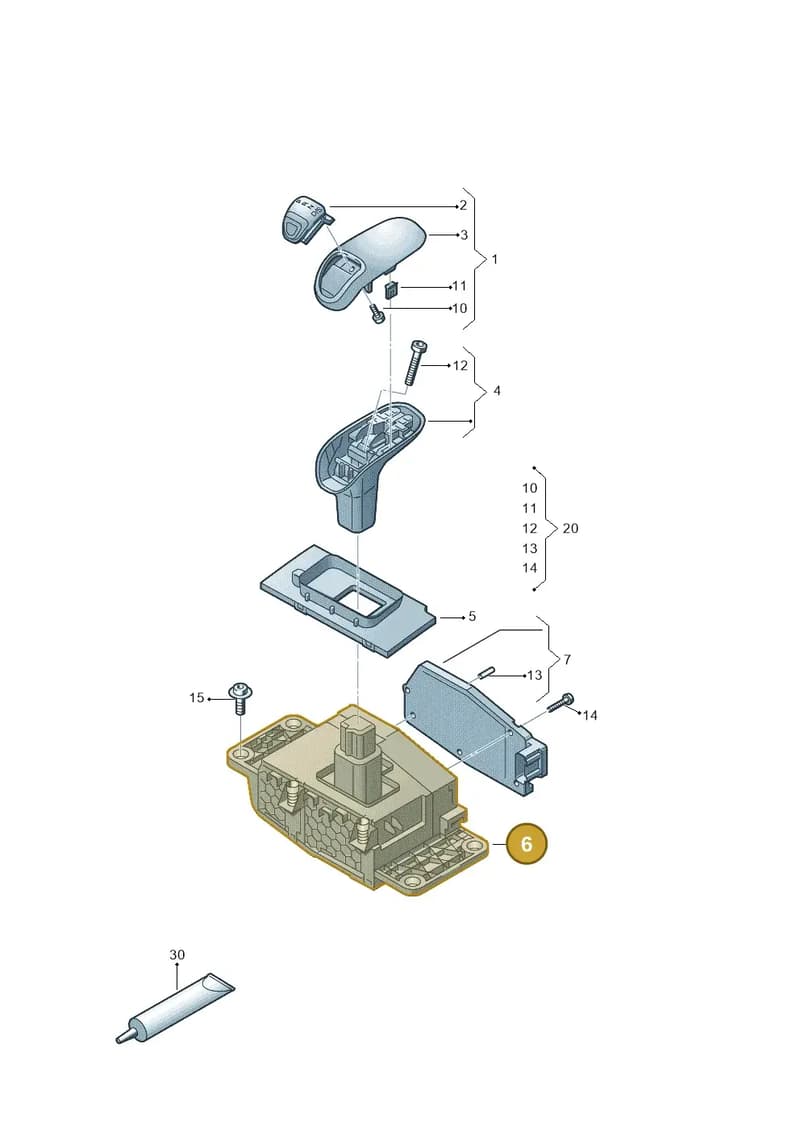 4H1713105A — Audi A8 (2013-2018) diagram 696713100, position 6