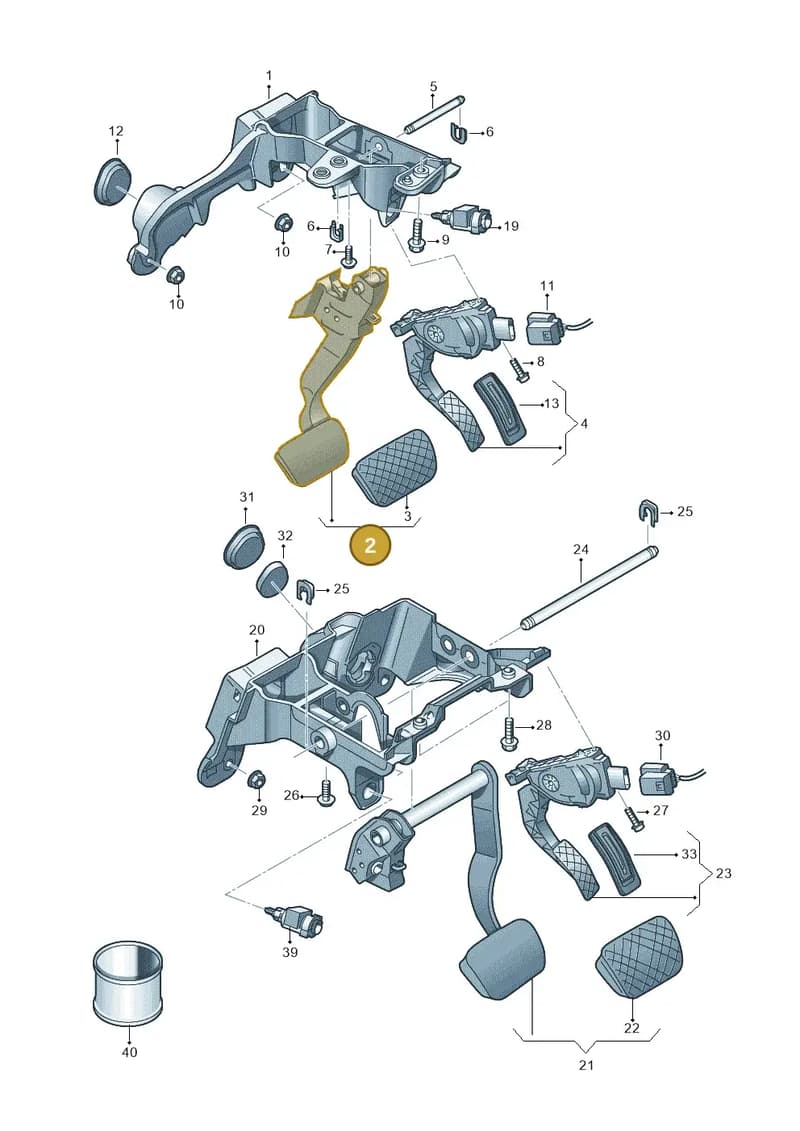 4H1723140C — Audi A7 Sportback (2014-2018) diagram 788723250, position 2