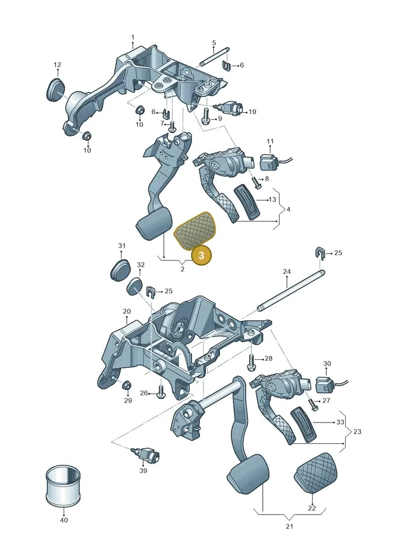 4H1723173 — Audi A7 Sportback (2014-2018) diagram 788723250, position 3
