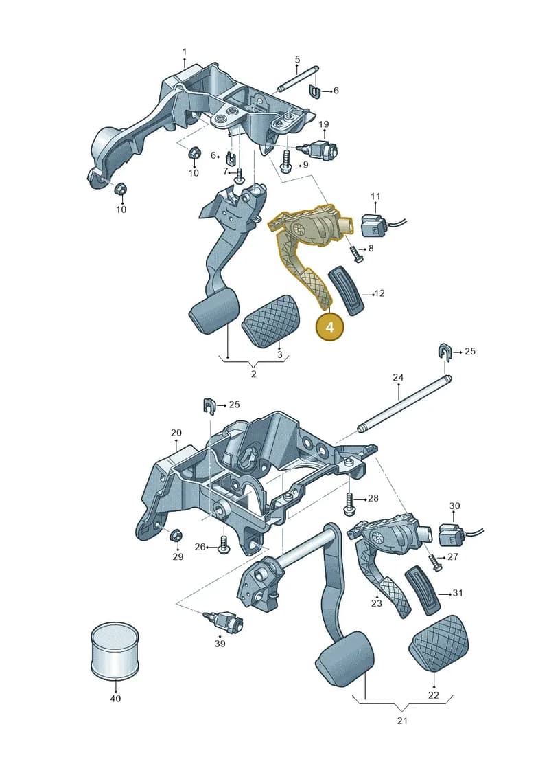 4H1723523 — Audi A8 (2013-2018) diagram 771723250, position 4