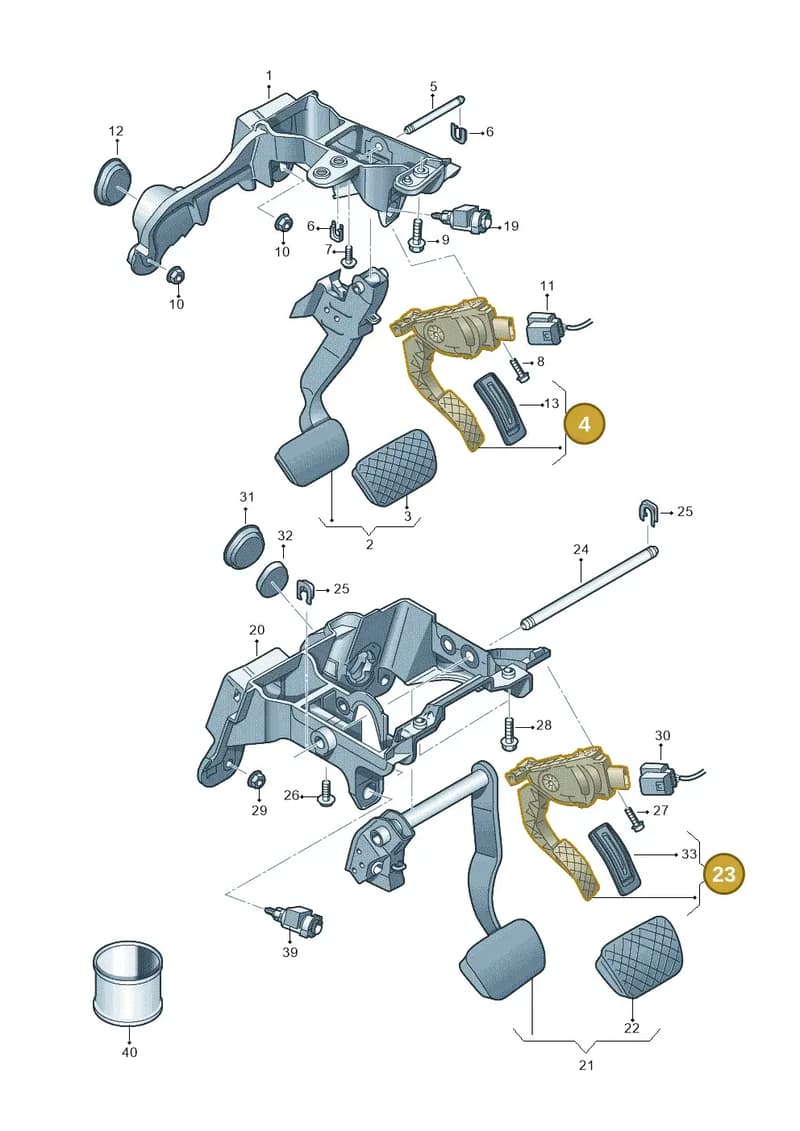 4H1723523 — Audi A7 Sportback (2014-2018) diagram 788723250, position 4+23