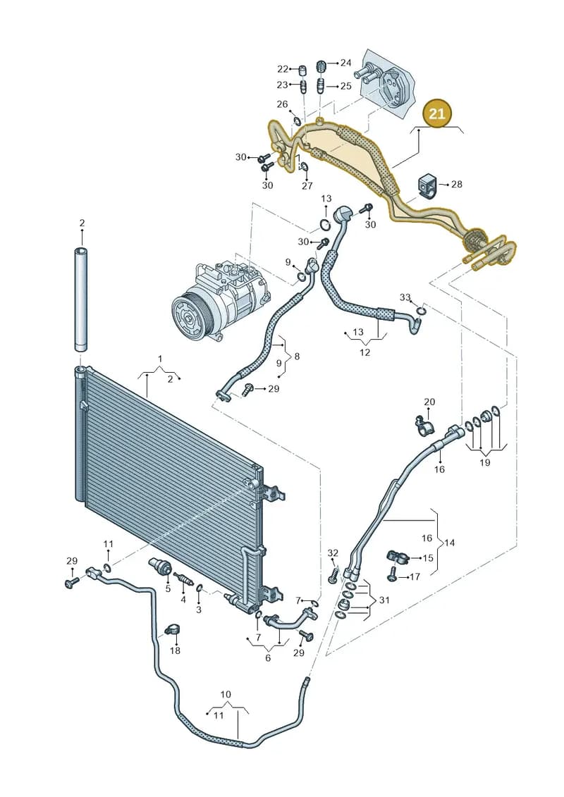 4H1816713B — Audi A8 (2013-2018) diagram 771260400, position 21