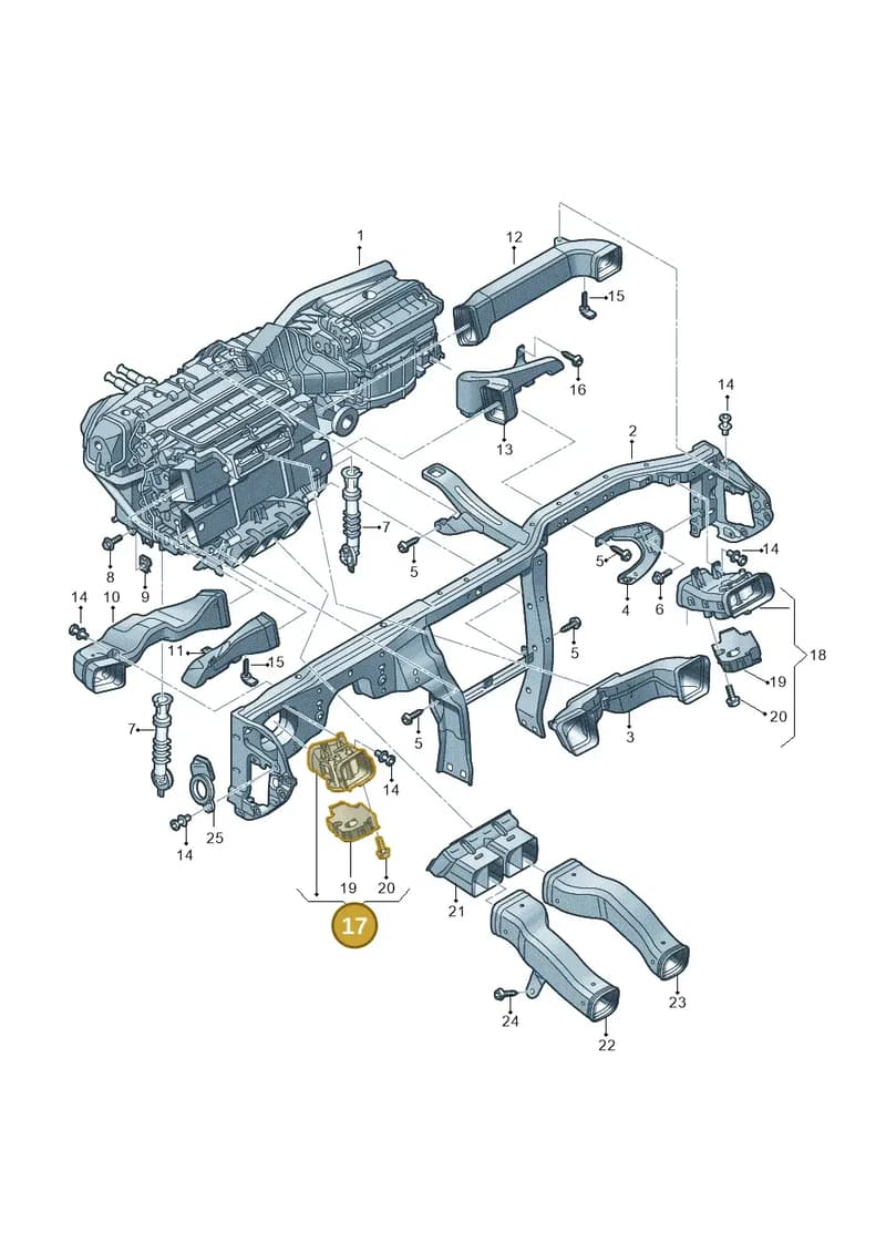4H1819353A — Audi A8 (2013-2018) diagram 696819200, position 17