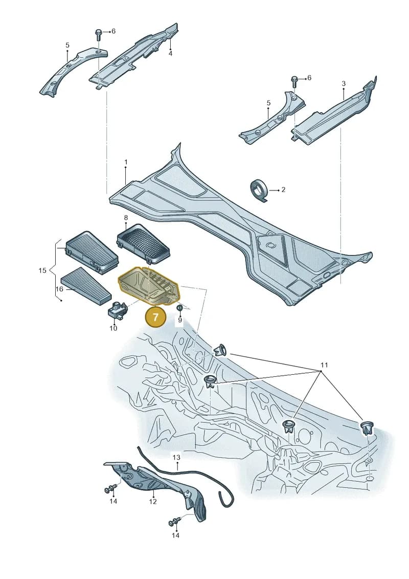 4H1819904A — Audi A8 (2013-2018) diagram 771819000, position 7
