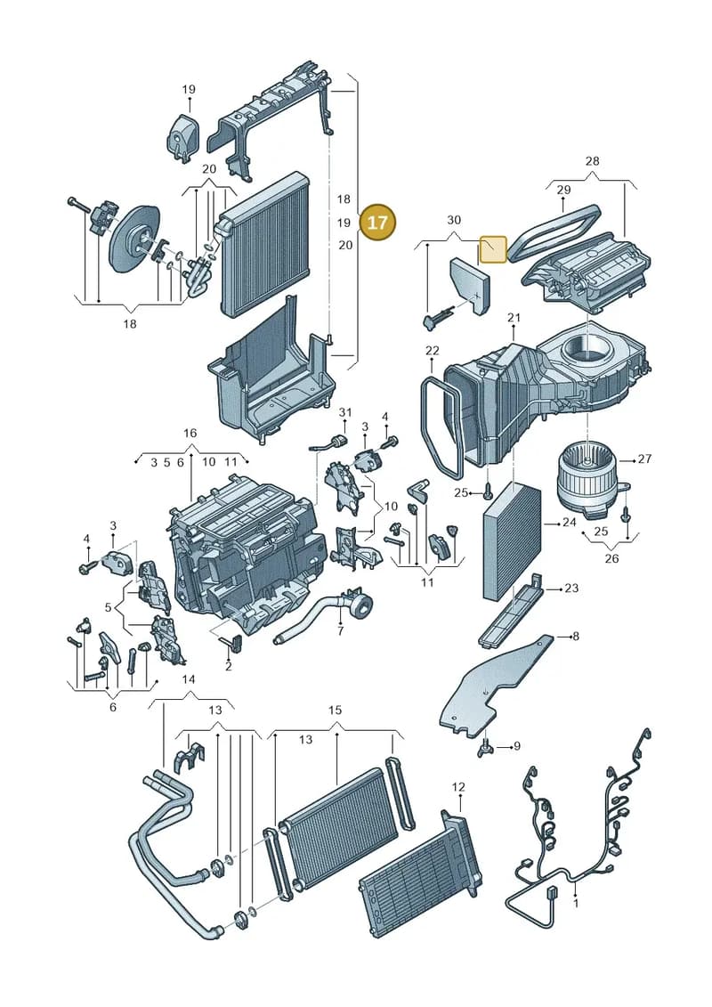 4H1820023 — Audi A8 (2013-2018) diagram 696820200, position 17