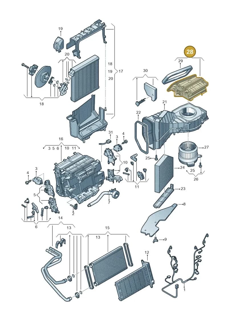 4H1820153A — Audi A7 Sportback (2014-2018) diagram 696820200, position 28