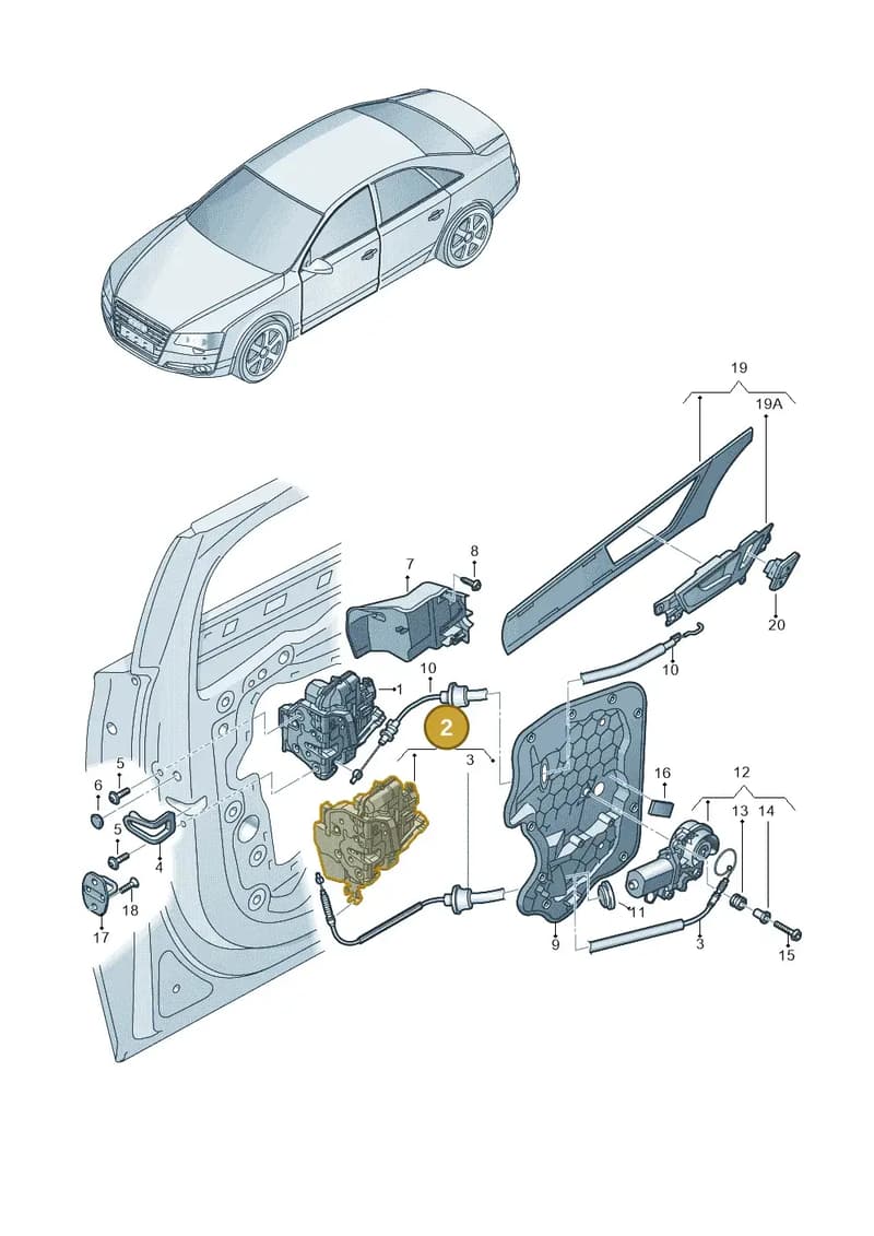 4H1837016E — Audi A8 (2013-2018) diagram 696837300, position 2