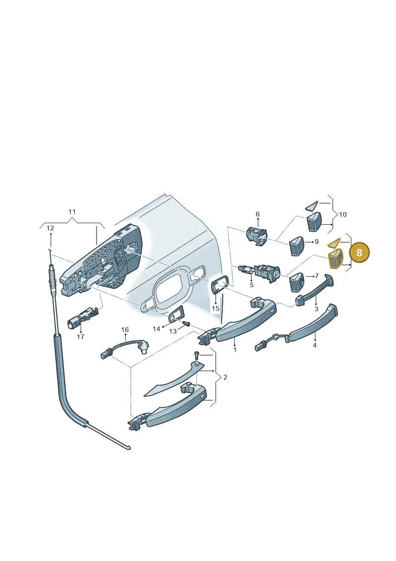 4H1837879CGRU — Audi A7 Sportback (2014-2018) diagram 788837000, position 8