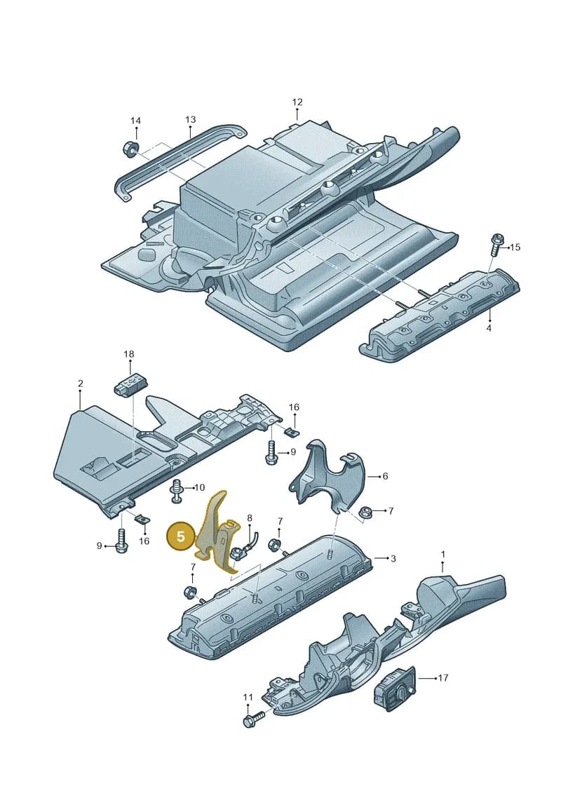4H1880481A — Audi A8L qu. 3.0 TDI (2009-2014) diagram 696880300, position 5