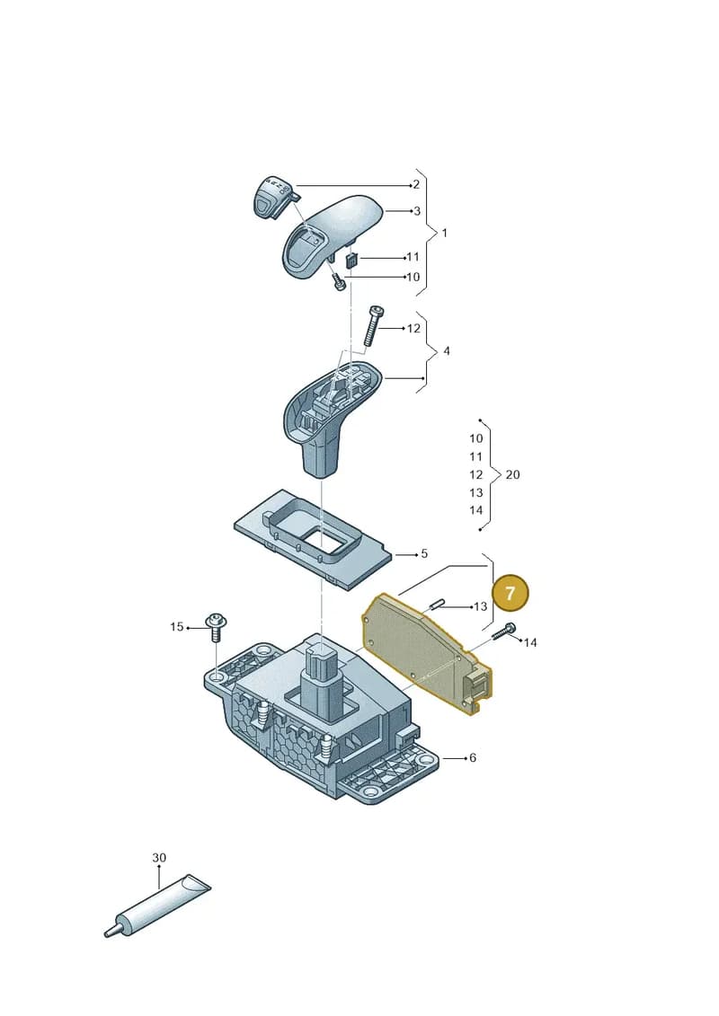 4H1927731C — Audi A8 (2013-2018) diagram 696713100, position 7