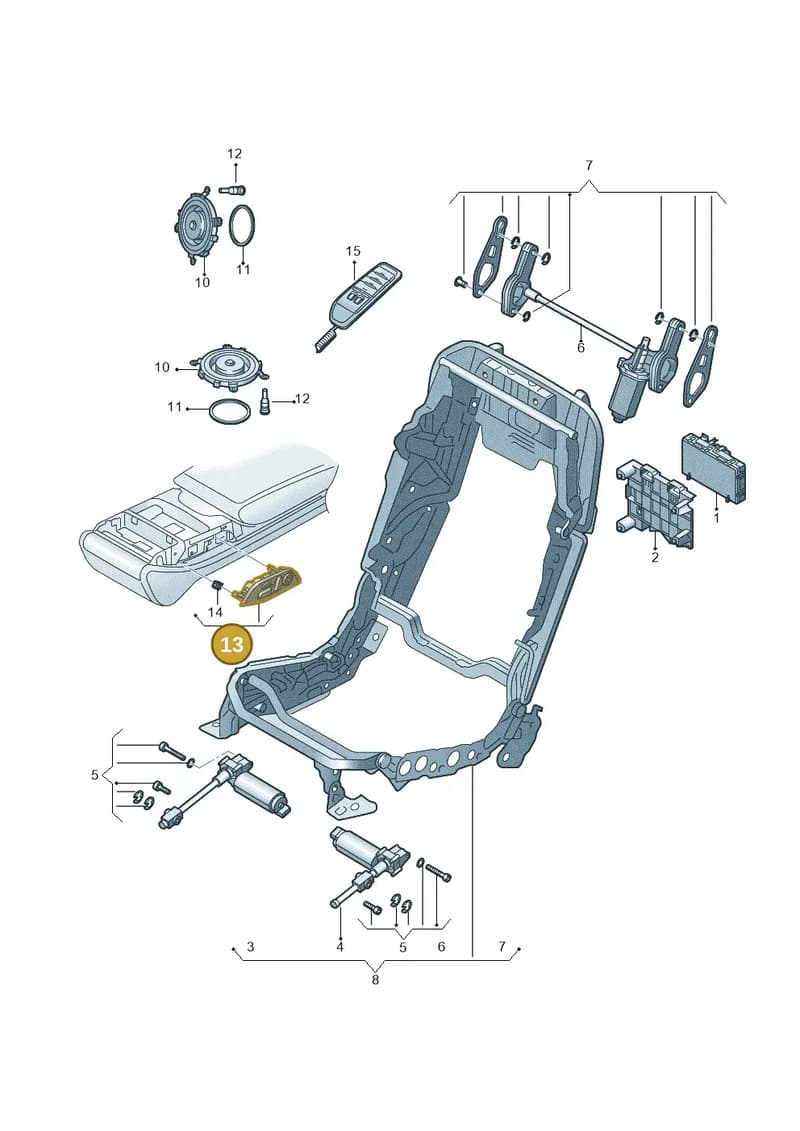 4H1959819DODE — Audi A8 (2013-2018) diagram 771959250, position 13