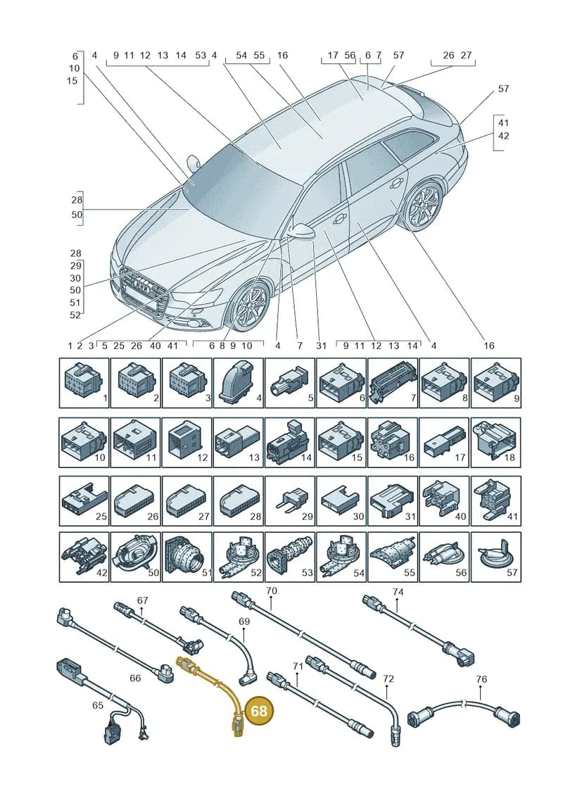 4H1971192A — Audi RS6 Avant (2013-2018) diagram 758971790, position 68