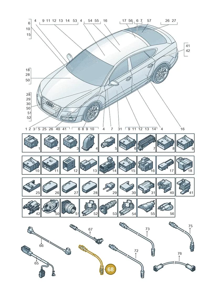 4H1971192A — Audi RS7 Sportback (2013-2018) diagram 765971790, position 68