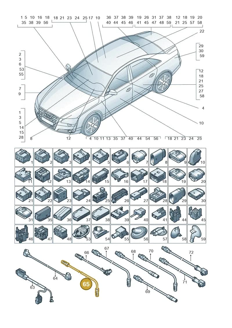 4H1971192A — Audi A8 (2013-2018) diagram 771971790, position 65