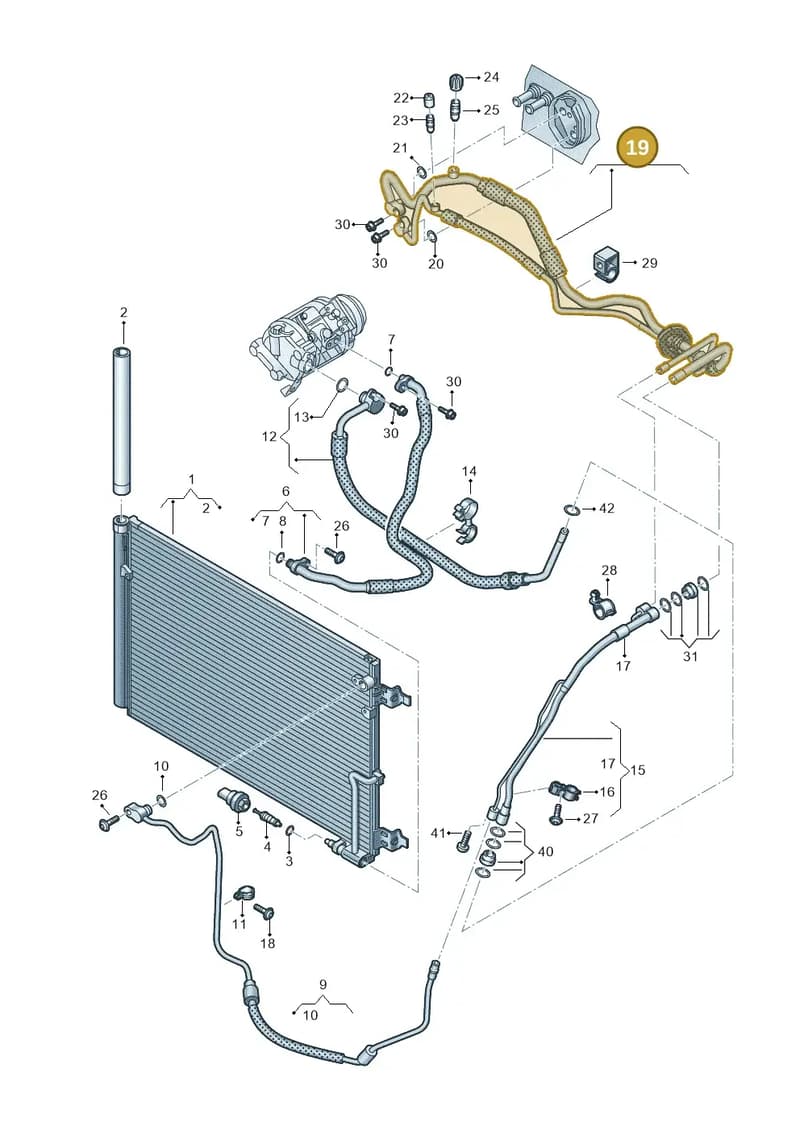4H2260713M — Audi A8 (2013-2018) diagram 771260500, position 19
