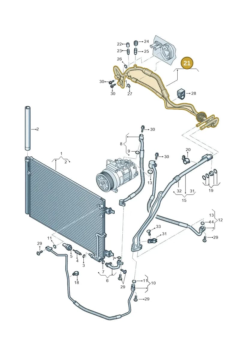 4H2260713M — Audi A8 (2013-2018) diagram 771260700, position 21