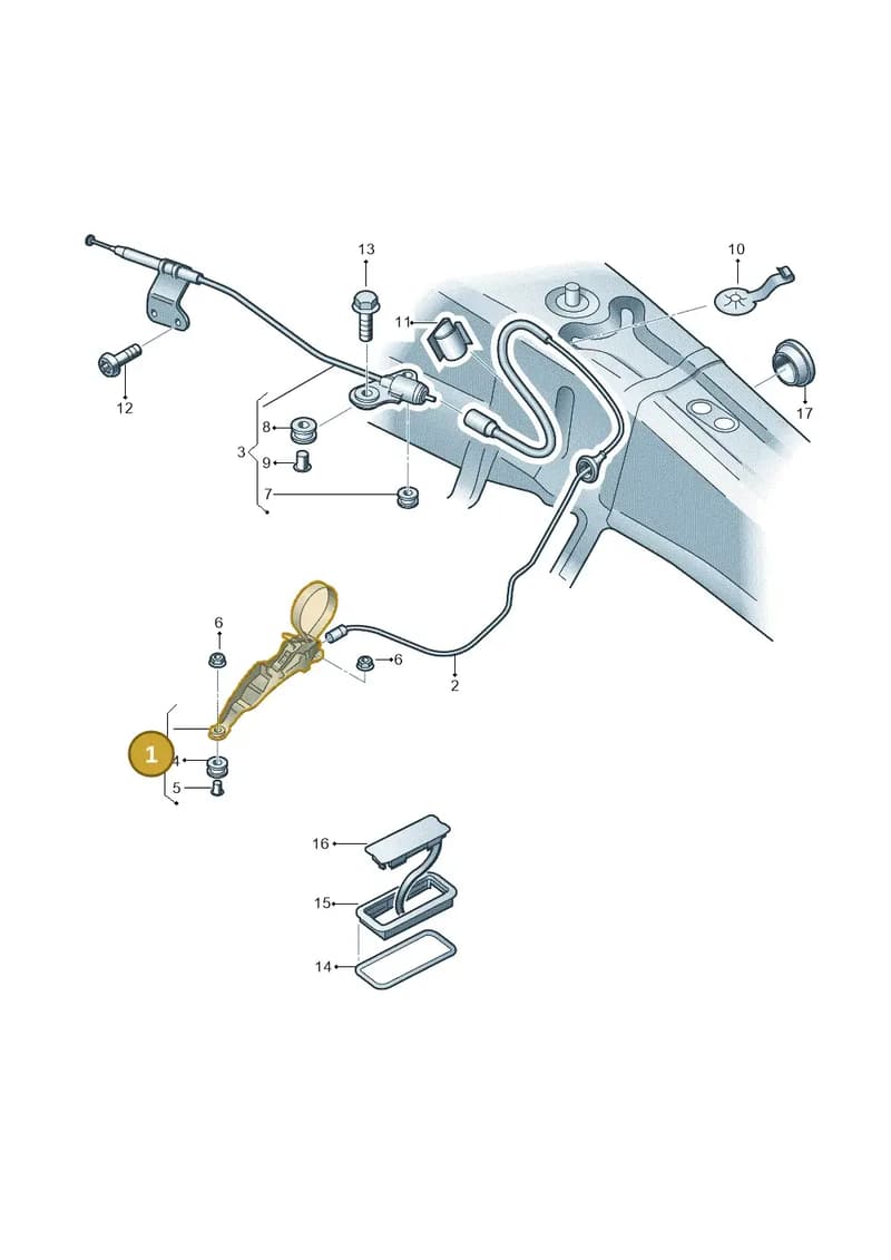 4H2713052 — Audi A8 (2013-2018) diagram 696713500, position 1