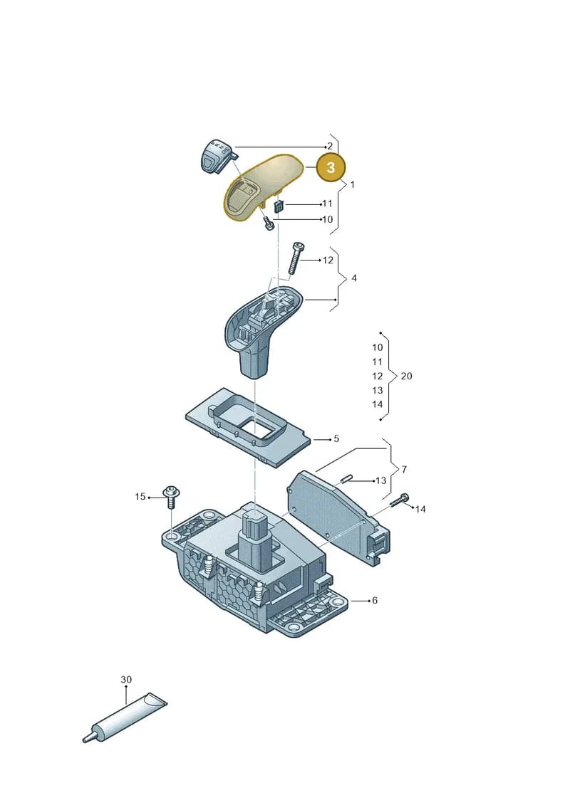 4H2713141G1LQ — Audi A8 (2013-2018) diagram 696713100, position 3