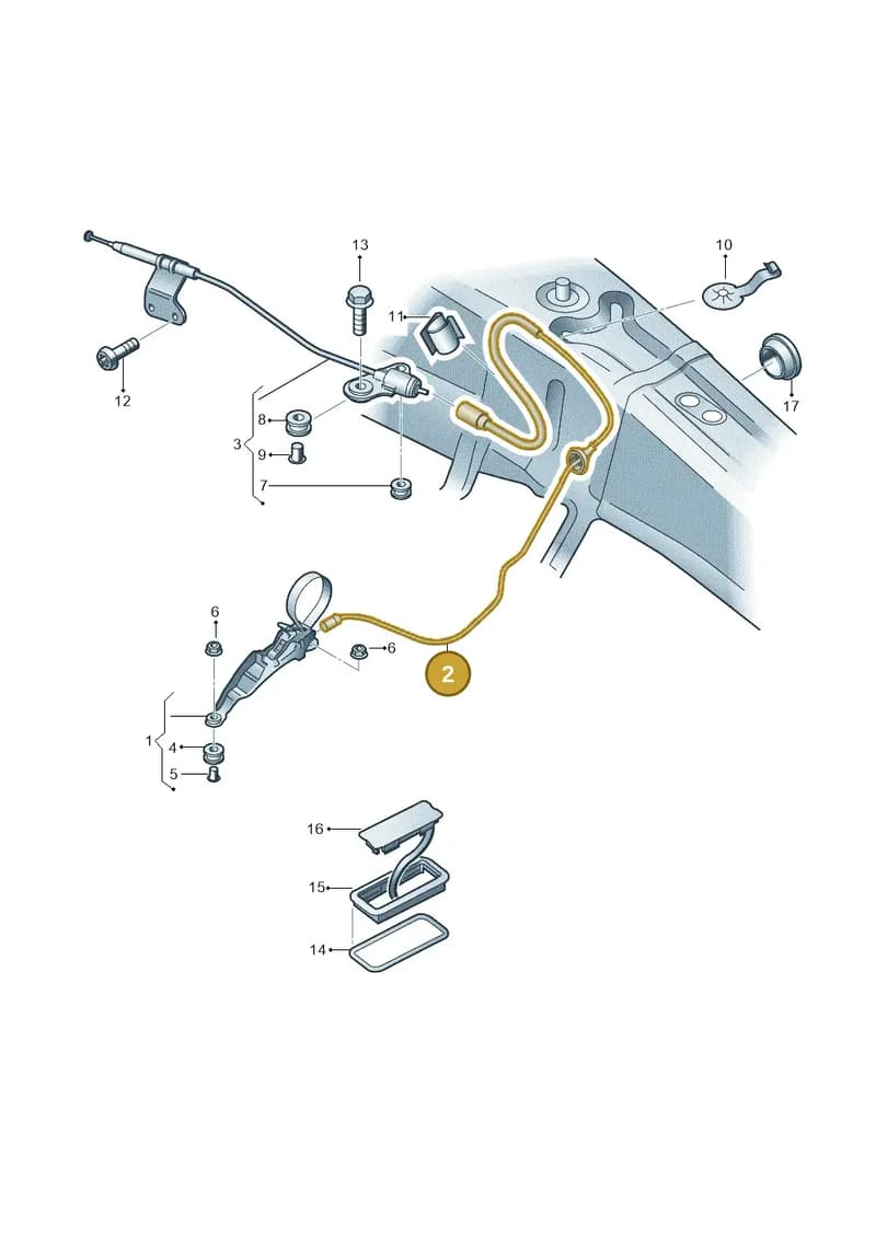 4H2713265 — Audi A8 (2013-2018) diagram 696713500, position 2
