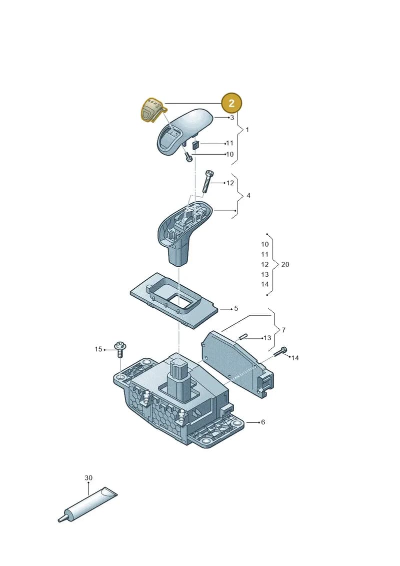 4H2713463 — Audi A8 (2013-2018) diagram 696713100, position 2