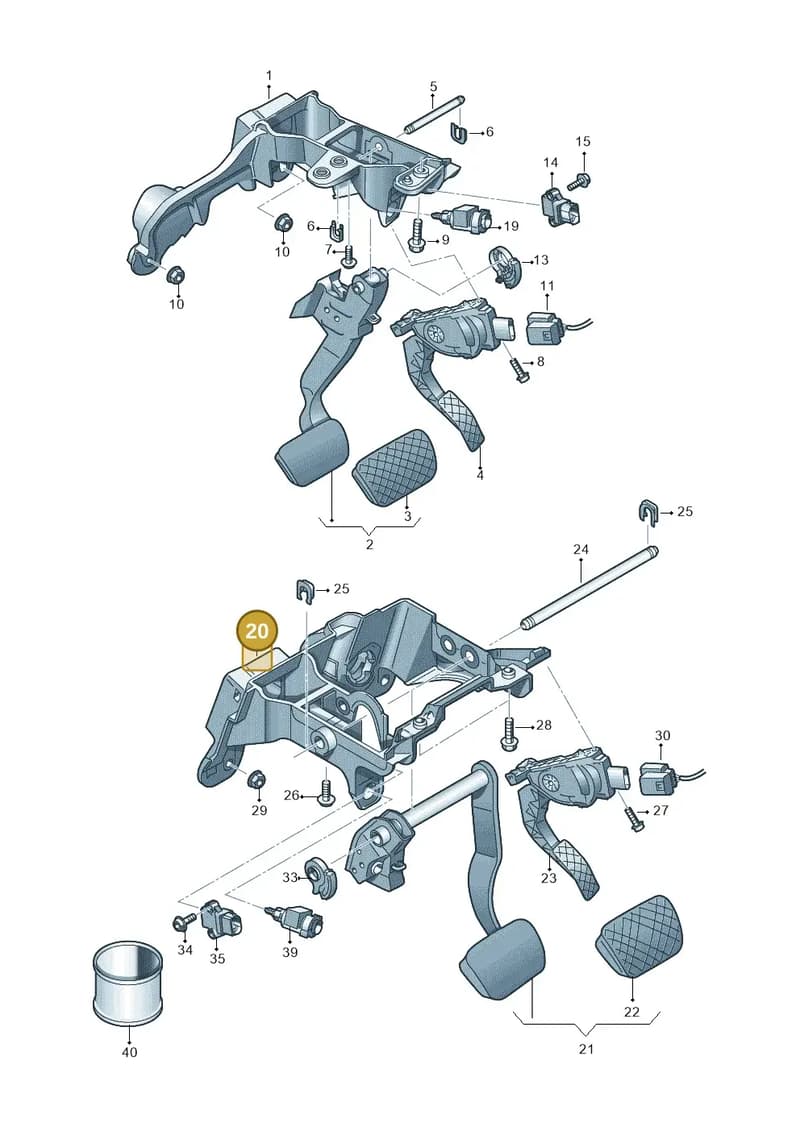 4H2723117B — Audi A8 (2013-2018) diagram 771723350, position 20