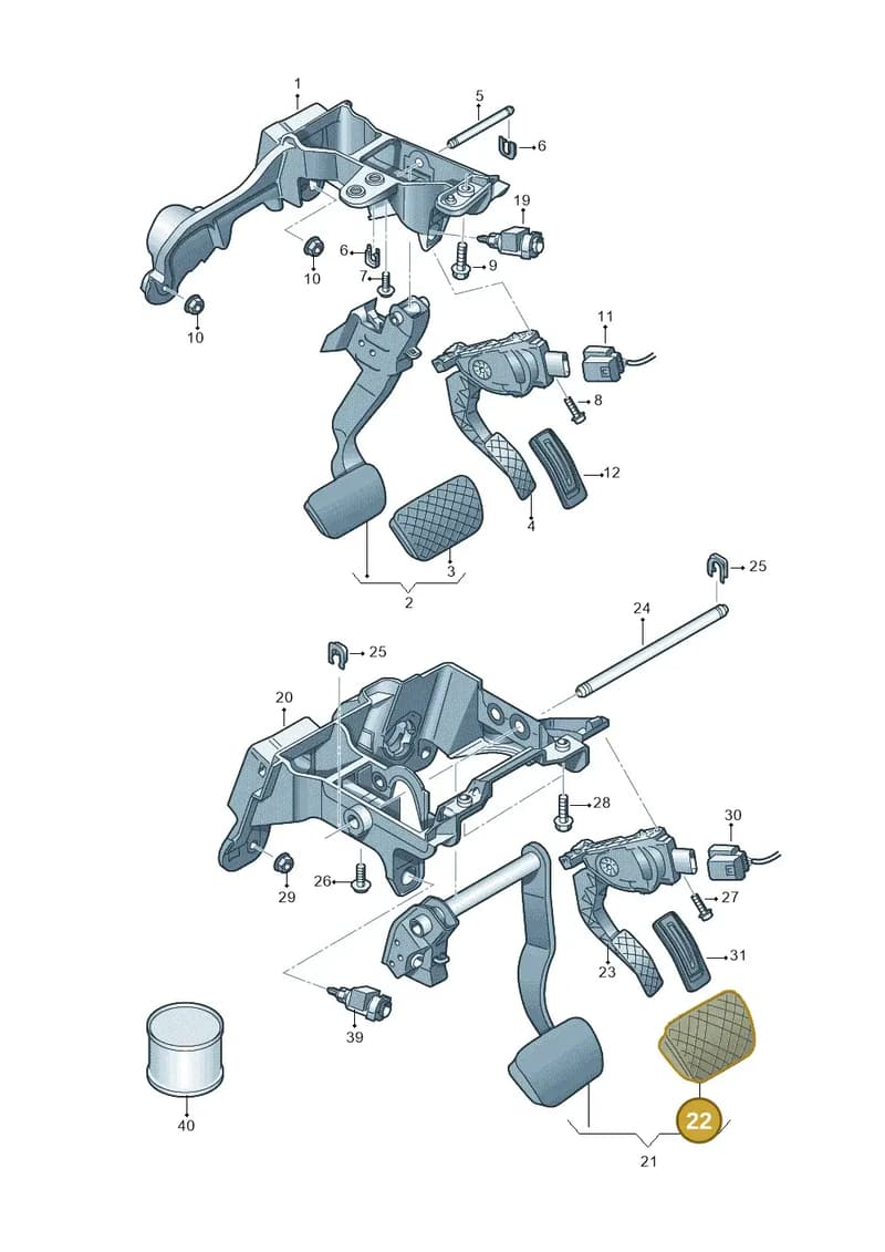 4H2723173 — Audi A8 (2013-2018) diagram 771723250, position 22