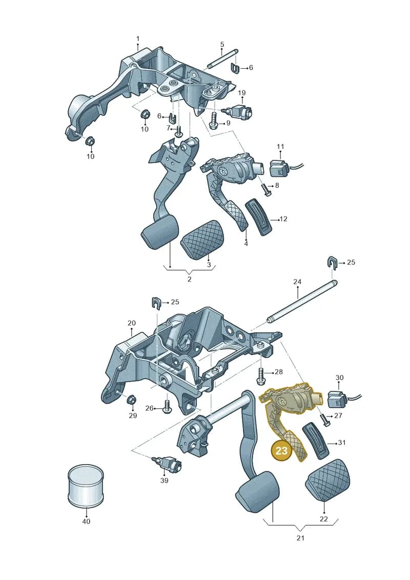 4H2723523A — Audi A8 (2013-2018) diagram 771723250, position 23
