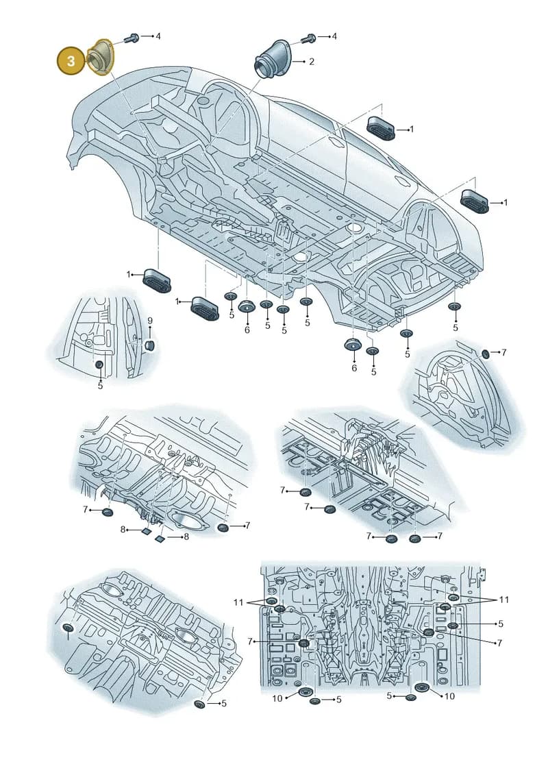 4H2805674D — Audi A8 (2013-2018) diagram 771803550, position 3