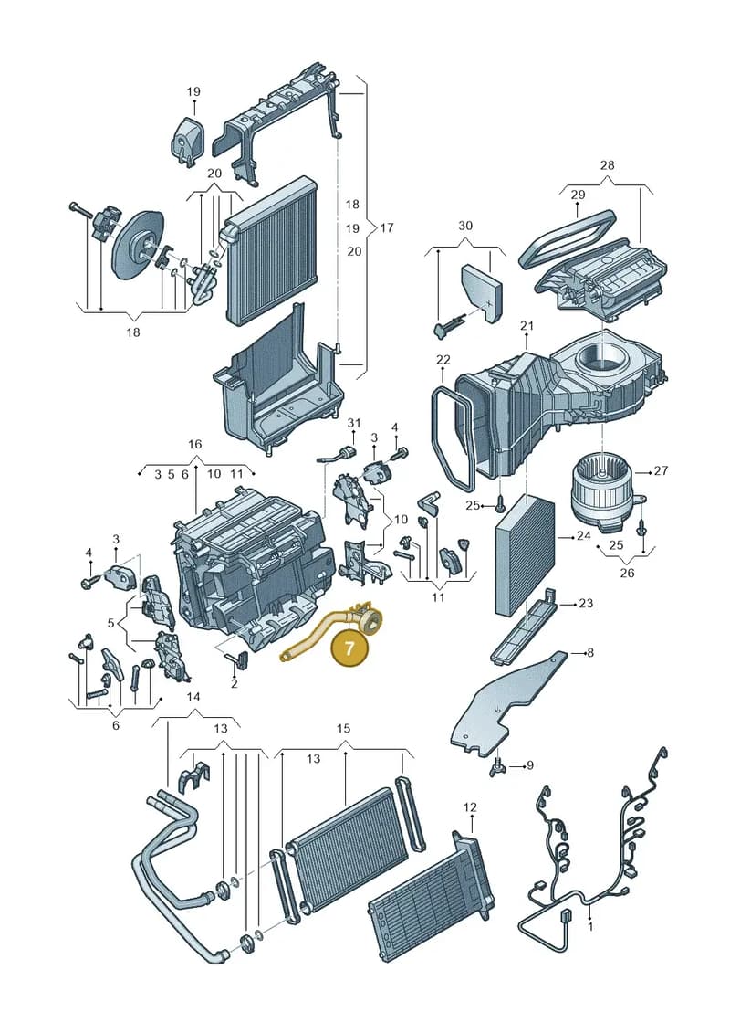 4H2816311 — Audi A7 Sportback (2014-2018) diagram 696820200, position 7