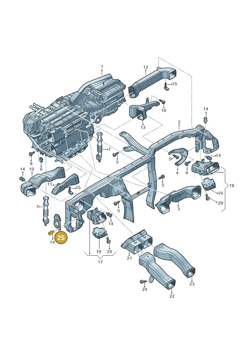 4H2819348 — Audi A8 (2013-2018) diagram 696819200, position 25