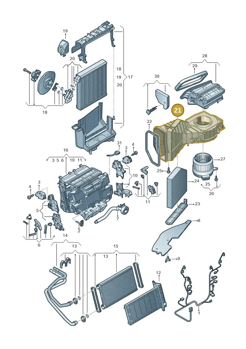 4H2820024A — Audi A7 Sportback (2014-2018) diagram 696820200, position 21