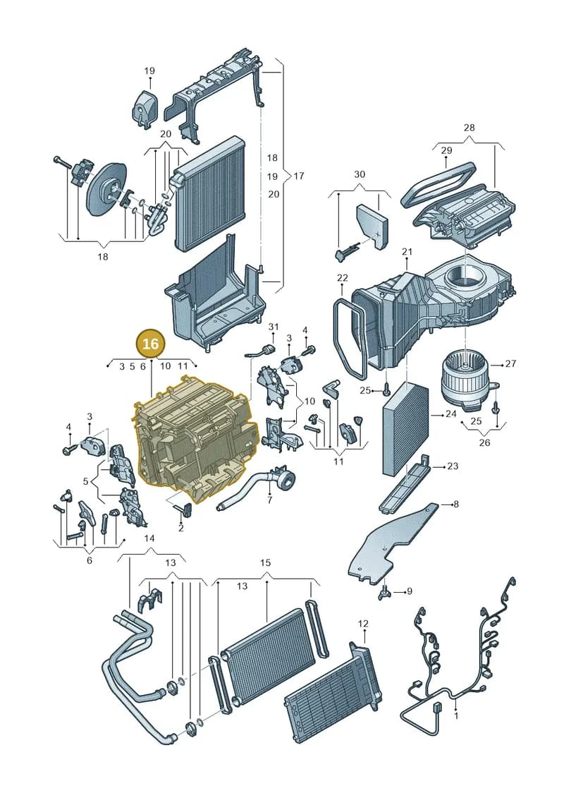 4H2820356 — Audi A8 (2013-2018) diagram 696820200, position 16