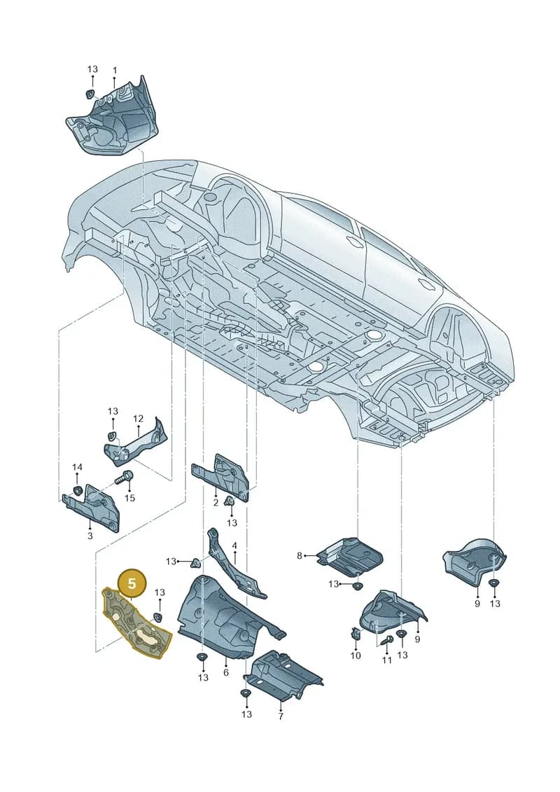 4H2825644C — Audi A8 (2013-2018) diagram 696825500, position 5