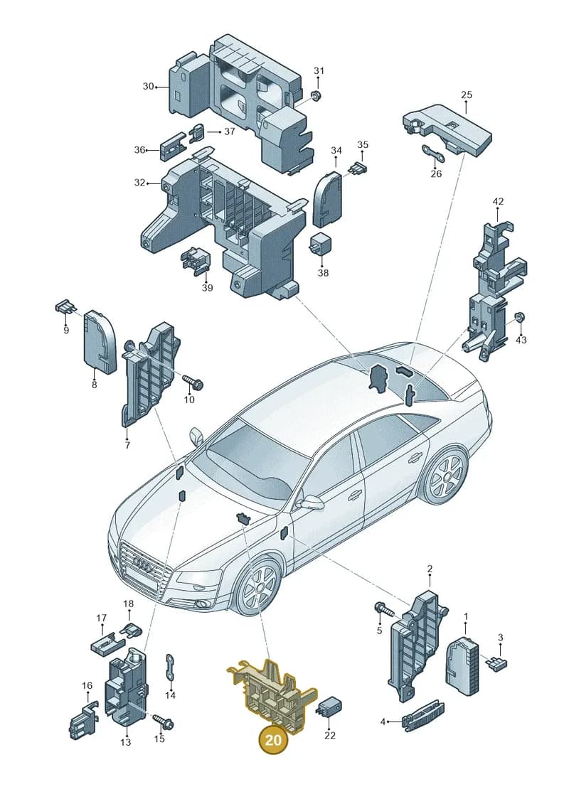 4H2937503A — Audi A8 (2013-2018) diagram 771937000, position 20