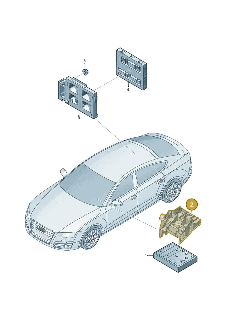 4H2971845 — Audi A7 Sportback (2014-2018) diagram 765907020, position 2