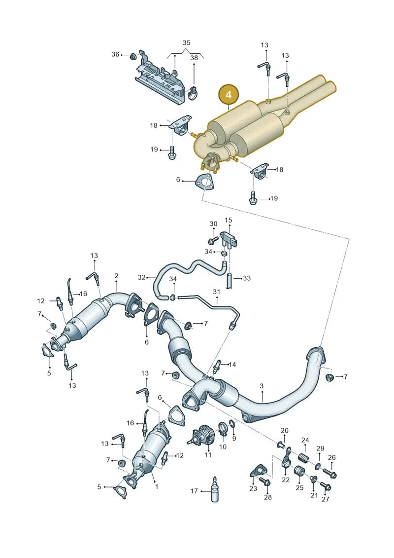 4H4254800LX — Audi A8 (2013-2018) diagram 771253650, position 4