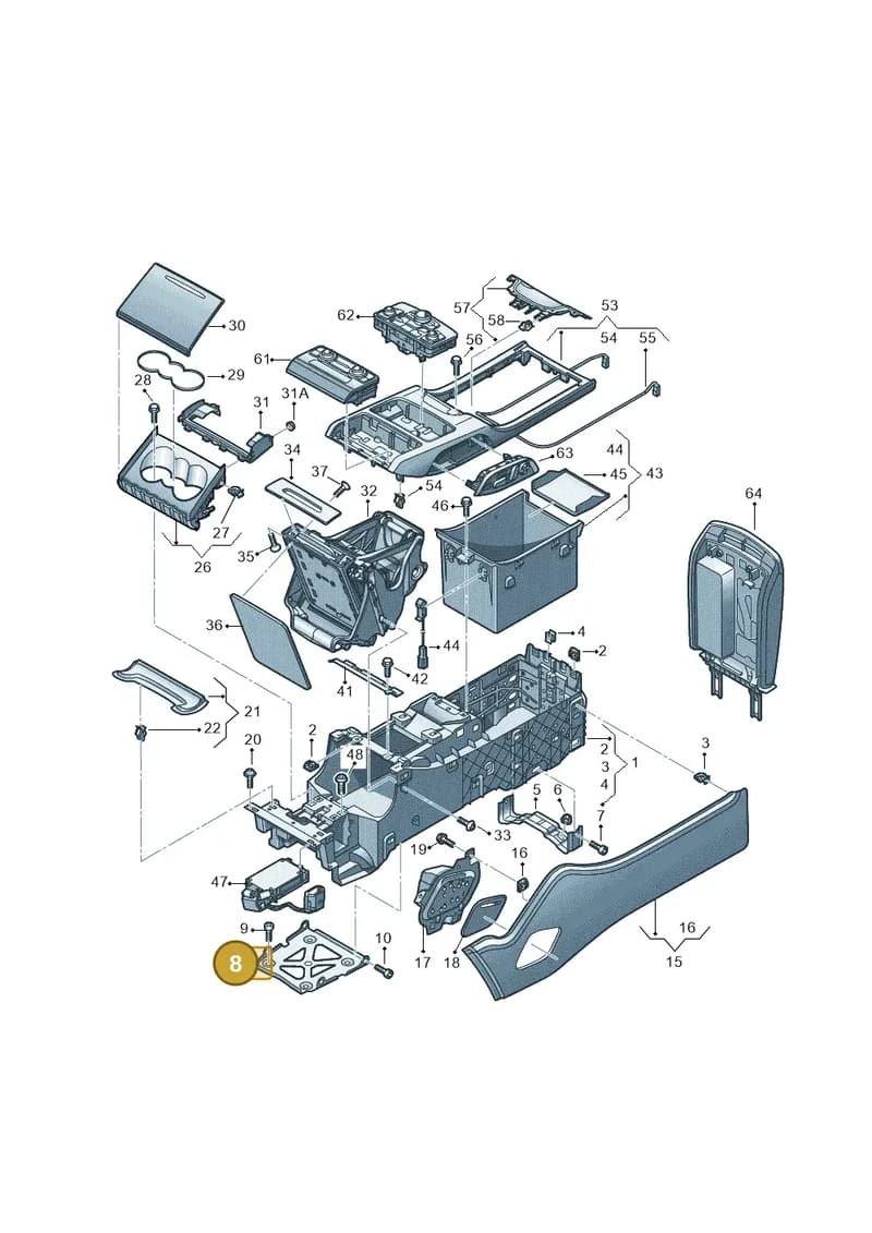 4H4861363 — Audi A8 (2013-2018) diagram 771863550, position 8