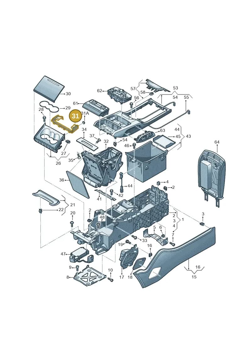 4H4862547 — Audi A8 (2013-2018) diagram 771863550, position 31