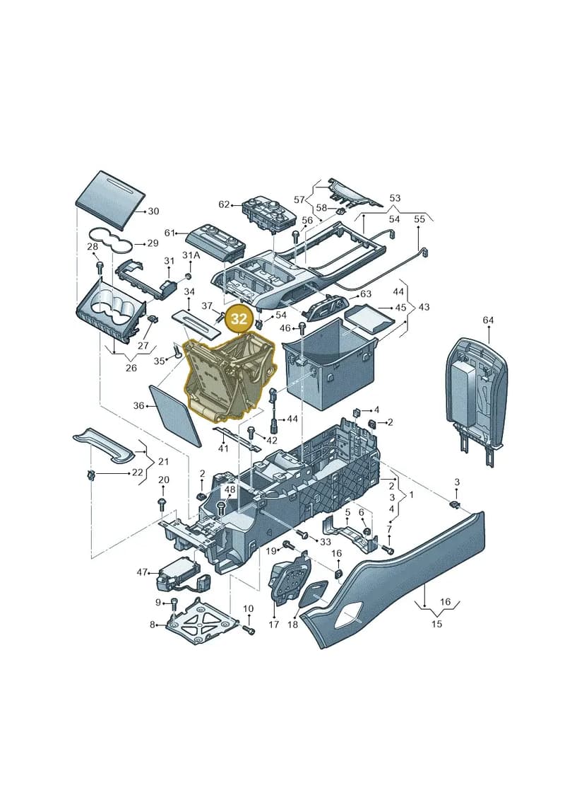 4H4862851 — Audi A8 (2013-2018) diagram 771863550, position 32